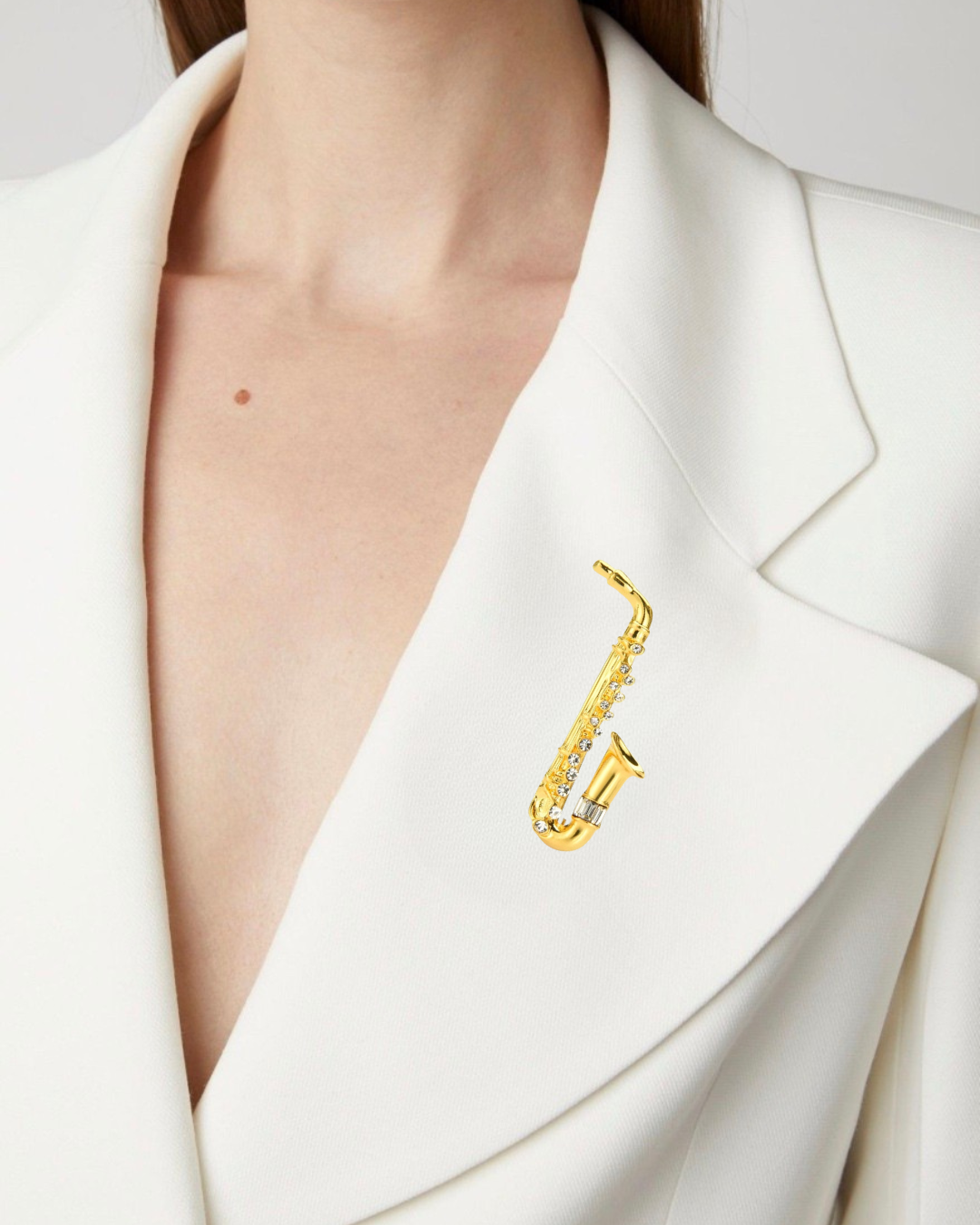 Saxophone Brooch