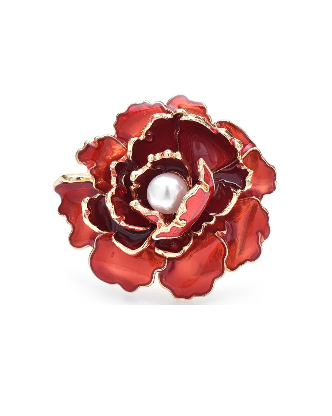 Peony Flower Brooch