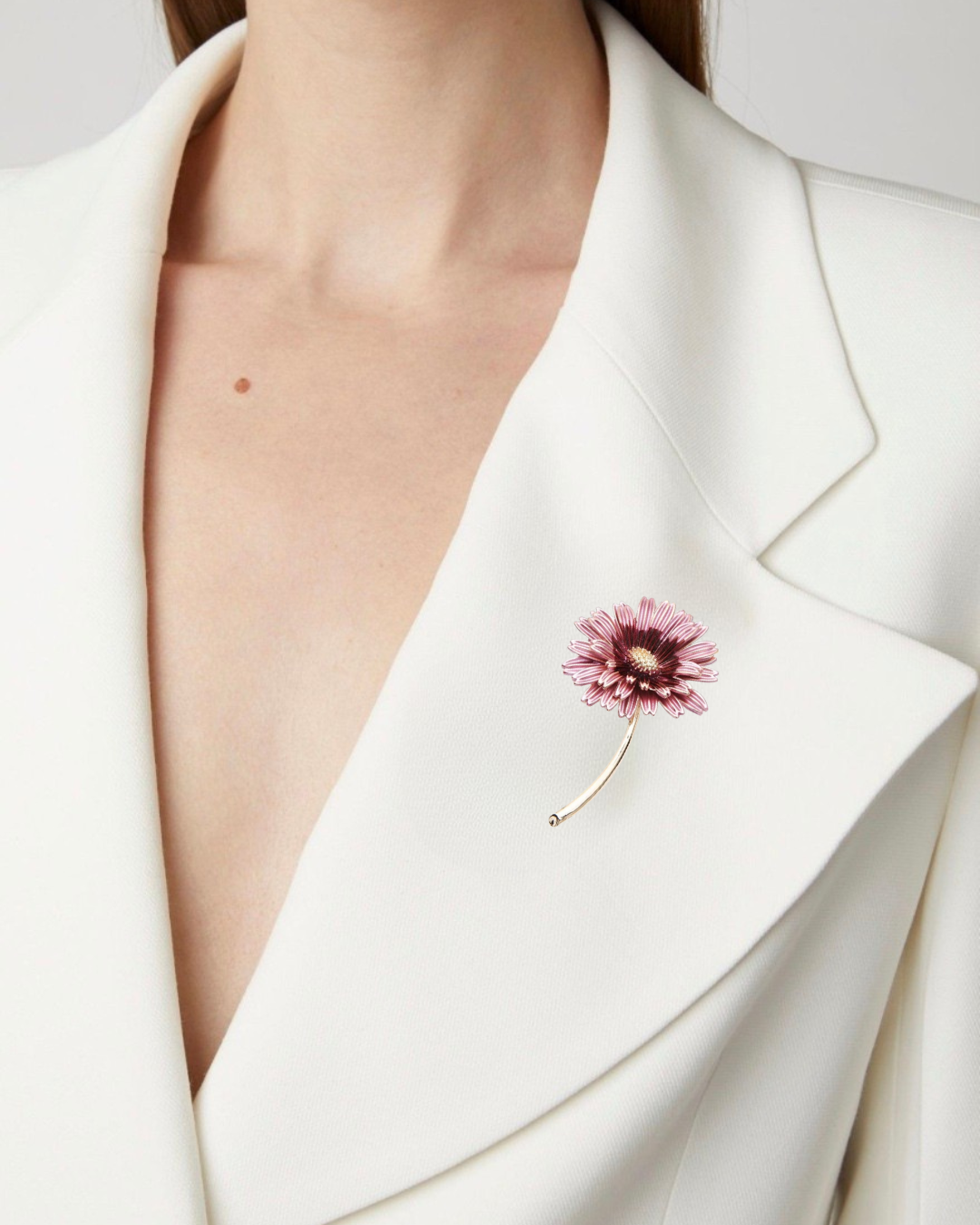Pink Daisy Brooch