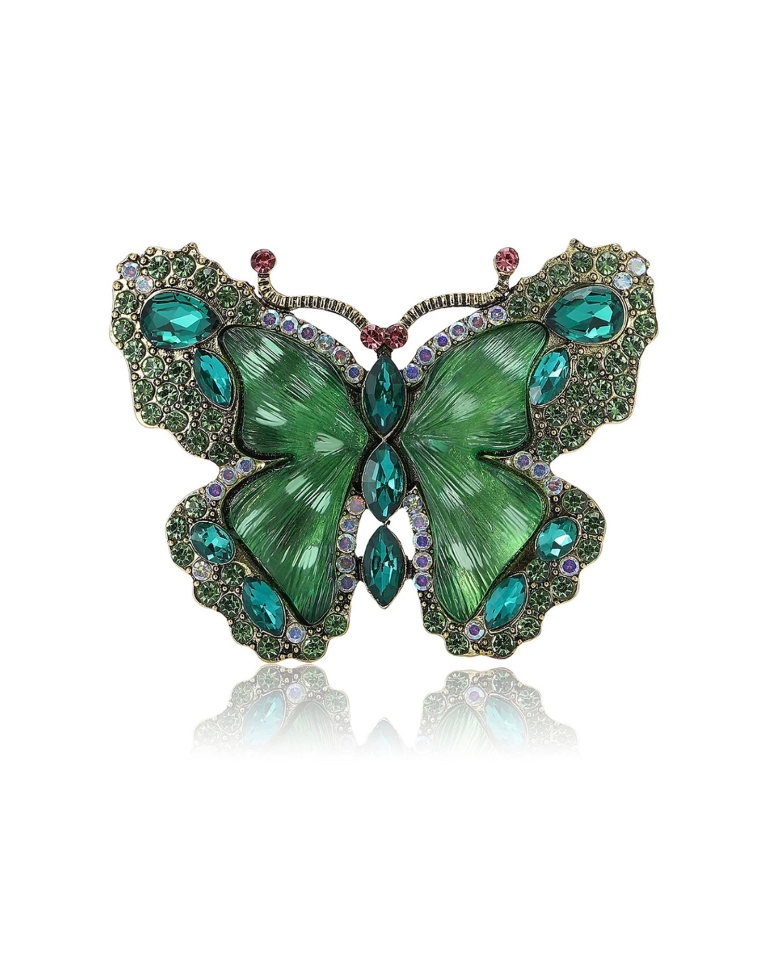 Crystal Butterfly Brooch