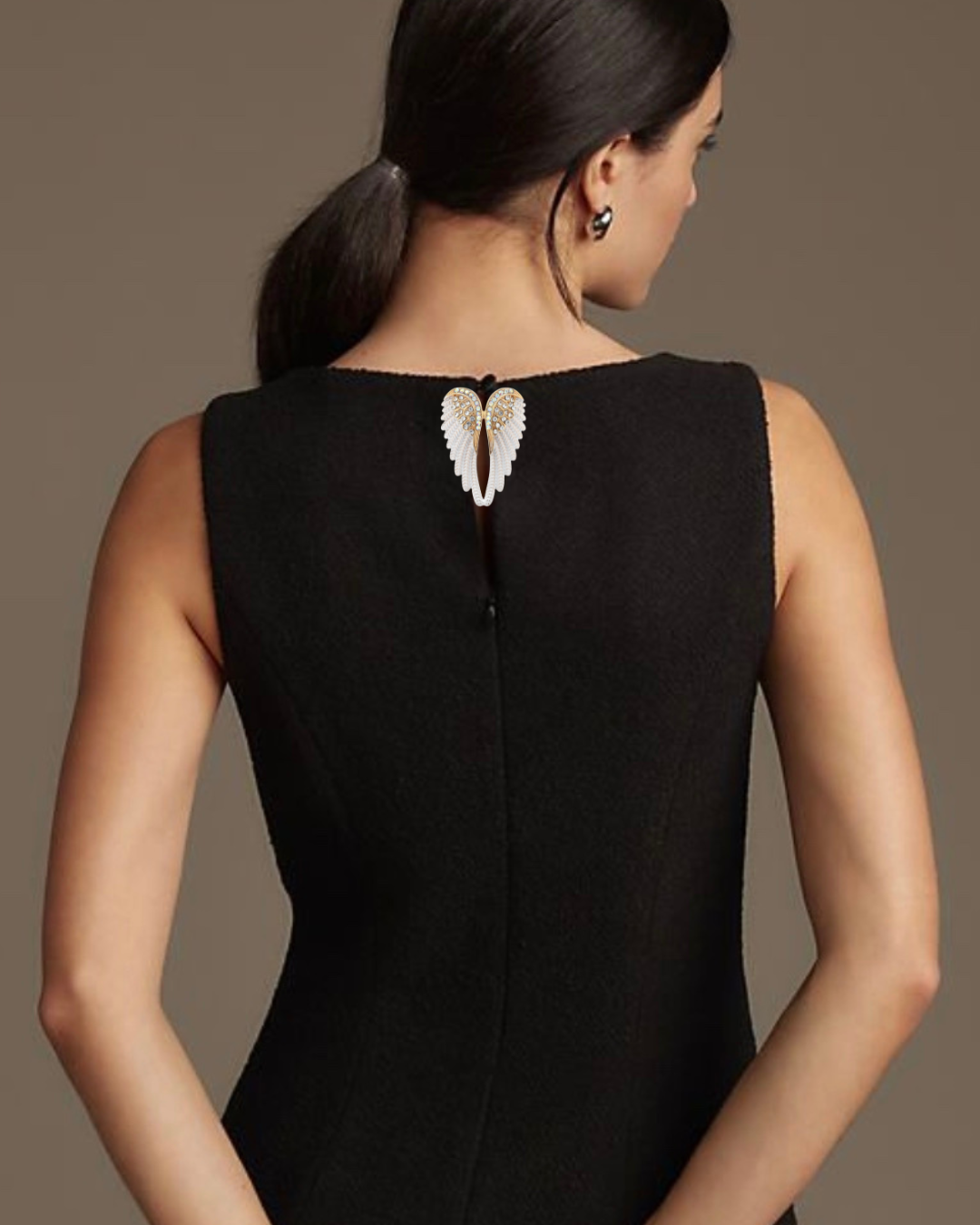 Rhinestone Wings Brooch