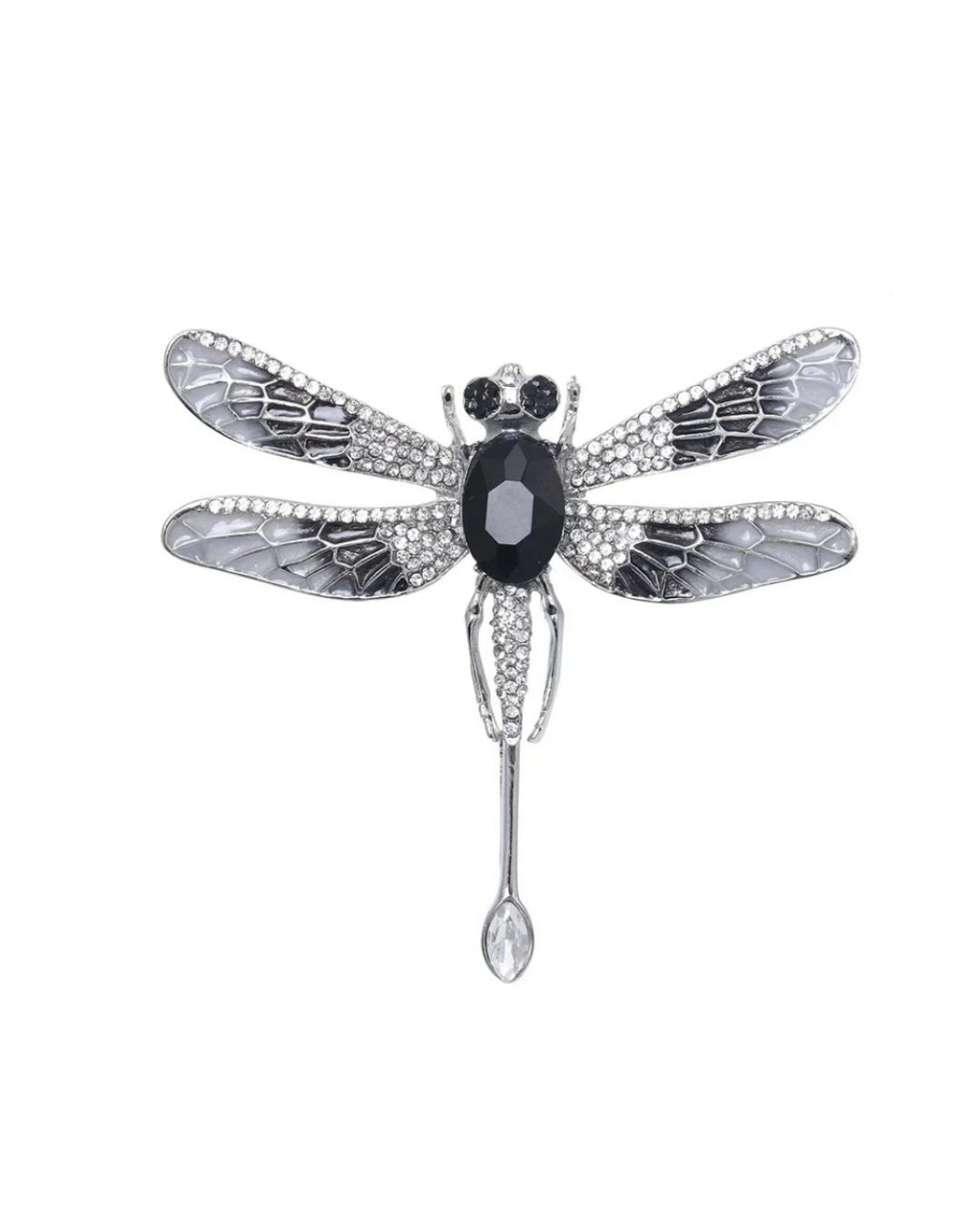 Rhinestone Dragonfly Brooch