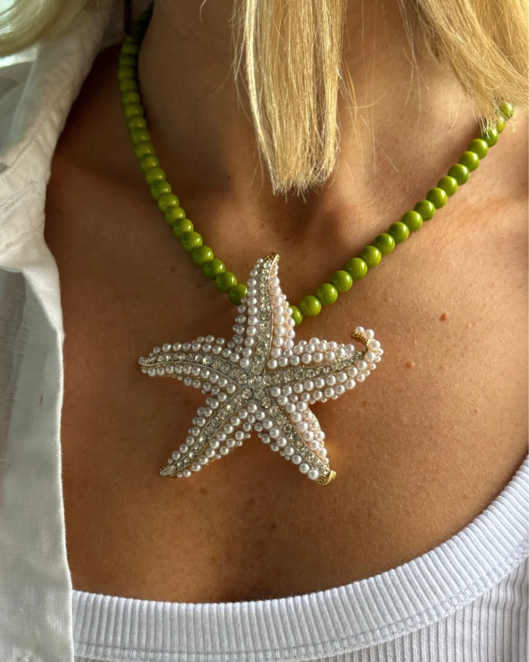 Pearl Starfish Brooch