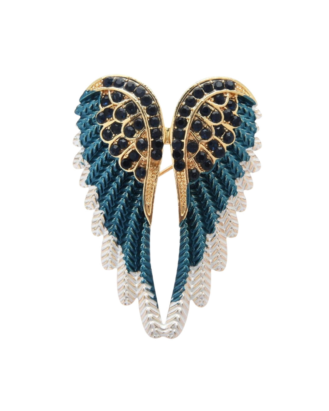 Rhinestone Wings Brooch