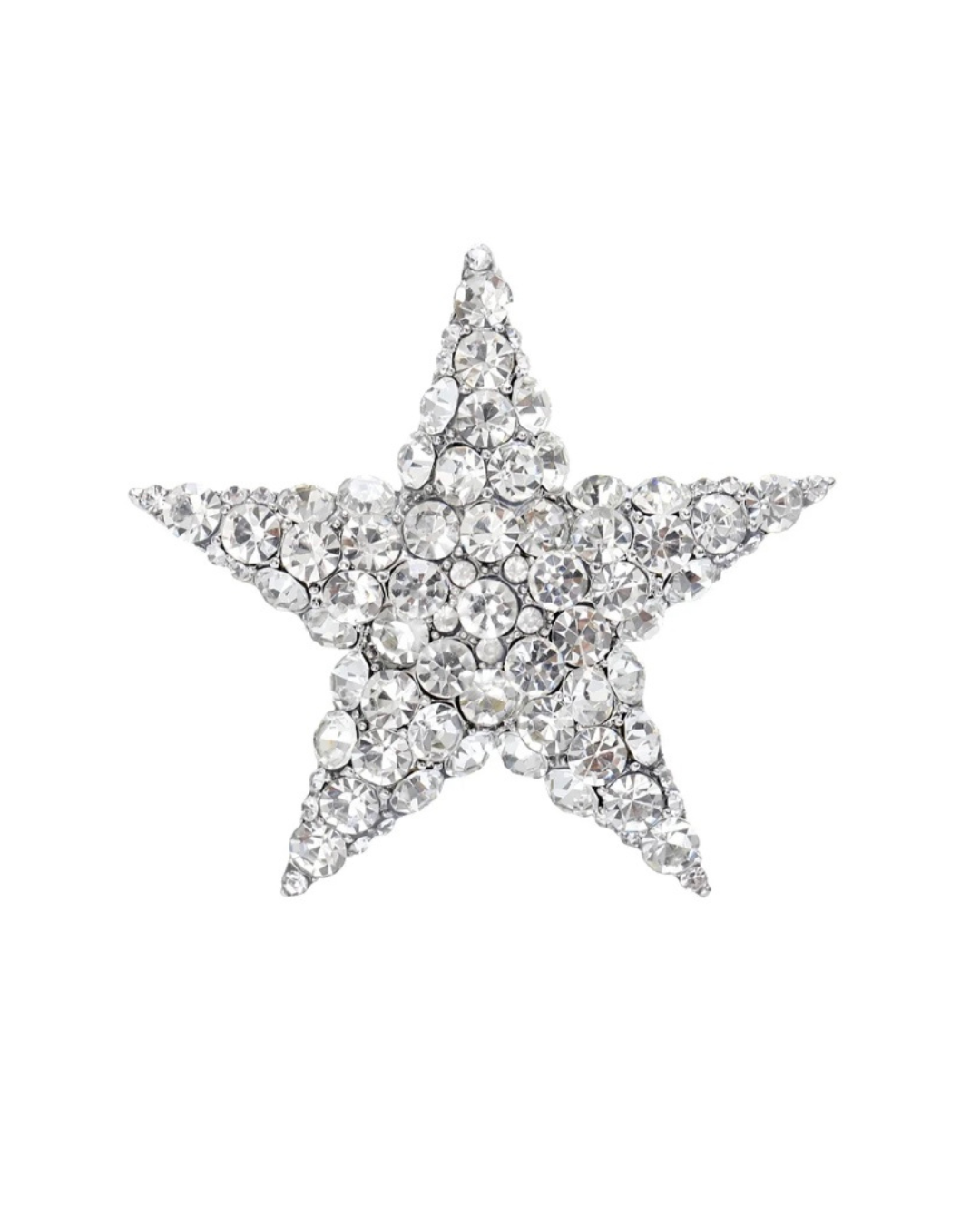 Rhinestone Pentagram Brooch