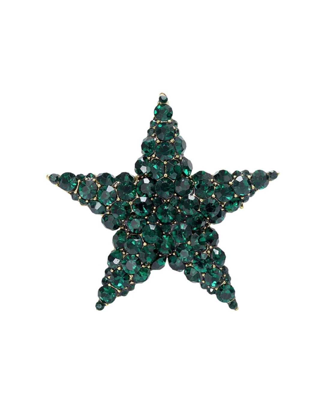 Rhinestone Pentagram Brooch