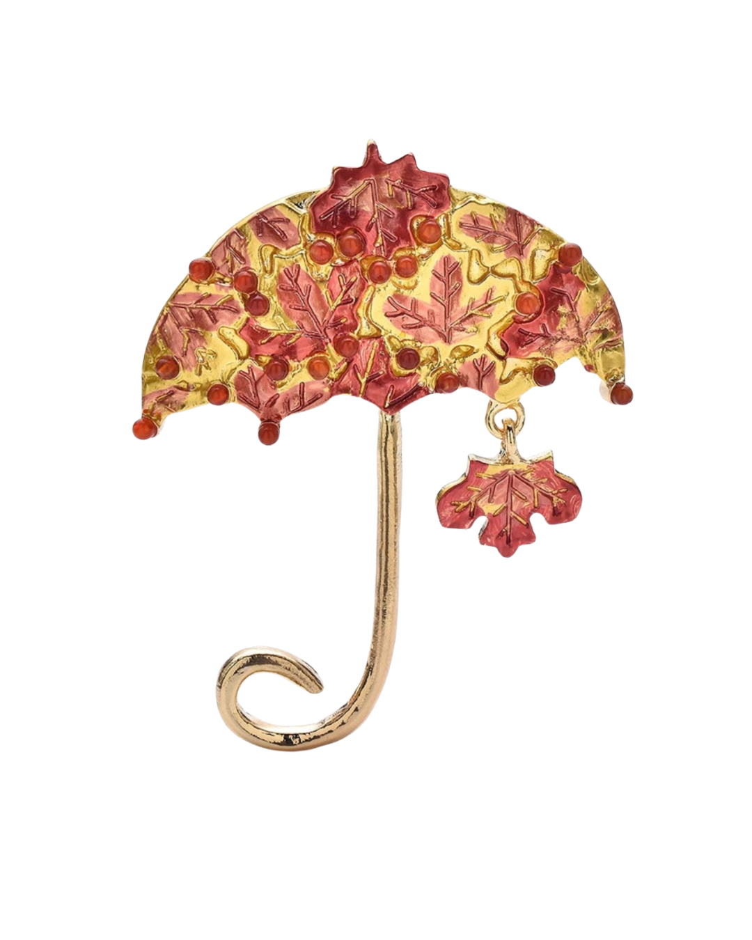 Maple Umbrella Brooch