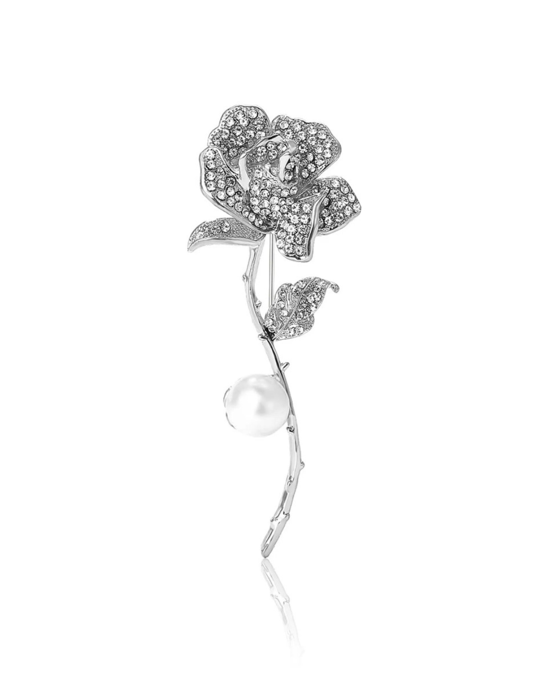Pearl Rose Brooch