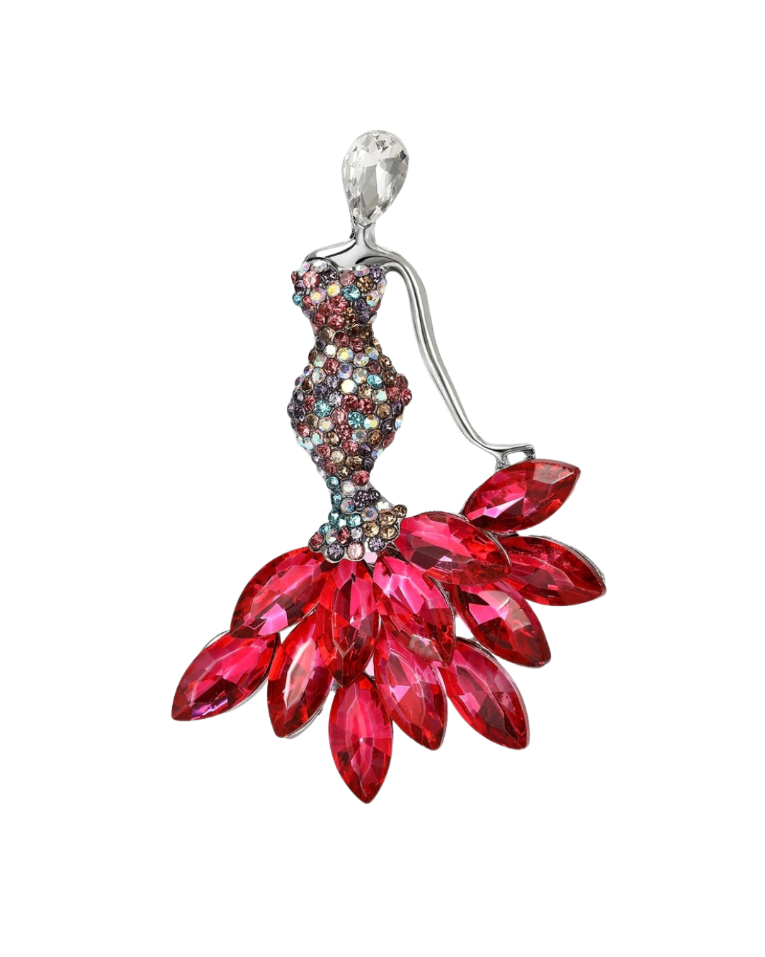 Rhinestone Mermaid Brooch
