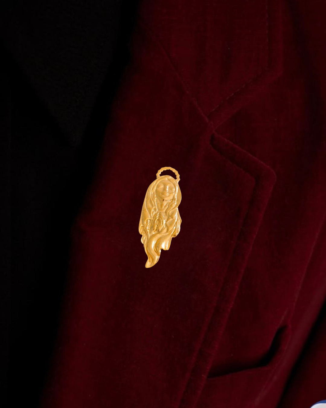 Religious Virgin Brooch