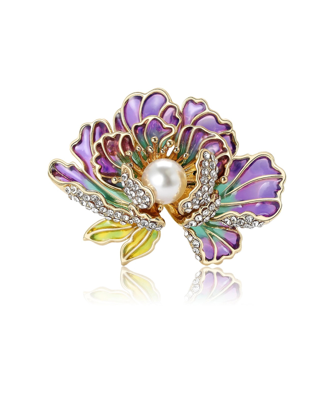 Peony Flower Brooch